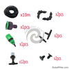 1 Sets Fog Nozzles irrigation system Portable Misting Automatic Watering 10m Garden hose Spray head with 4/7mm tee and connector 1 Sets Fog Nozzles Irrigation System Portable Misting Automatic Watering 10M Garden Hose Spray Head With 4/7Mm Tee And Connector