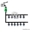 1 Sets Fog Nozzles irrigation system Portable Misting Automatic Watering 10m Garden hose Spray head with 4/7mm tee and connector 1 Sets Fog Nozzles Irrigation System Portable Misting Automatic Watering 10M Garden Hose Spray Head With 4/7Mm Tee And Connector
