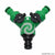 1set 3/4"Female Thread Y Shape Connector With 3/4"Male Thread Tap Nipple Joint Quick Coupling Drip Garden Irrigation System tool