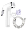 Bidet Sprayer Shattaf for Toilet  Water Pressure Control Shut-off  ABS White Chrome Bidet Sprayer Shattaf For Toilet Water Pressure Control Shut-Off Abs White Chrome