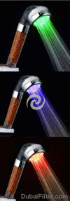 Puri Spa Led Shower Head - Great Pressure Booster - Beautiful Multi Color Light Show - By Puripro Brand Shower Head