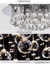 Luxury Modern Crystal Ceiling Light Fixtures Ac110-240V Round Led Lustres De Cristal Bedroom Lighting Fixtures