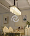 Luxury Modern Crystal Chandelier For Dining Room Rectangle Kitchen Island Hanging Crystal Lamps