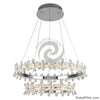 Modern Crystal Chandelier For Living Room Luxury Led Hanging Indoor Lighting Fixtures Double Rings Lustres De Cristal Dia63 And 43Cm / Warm