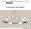 Modern Crystal Chandelier For Living Room Luxury Led Hanging Indoor Lighting Fixtures Double Rings Lustres De Cristal